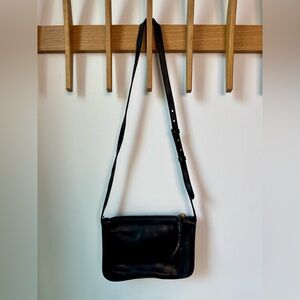 Madewell Simple Crossbody Bag, Black Leather